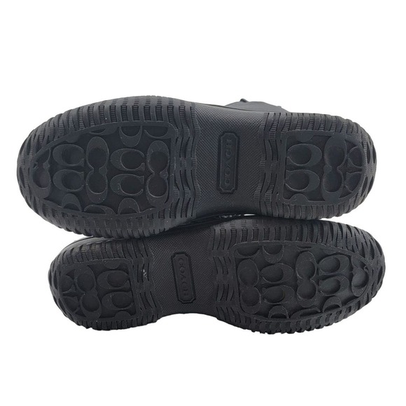 Coach Sage All Weather Leather Nylon Boots 6 Black 36 EUR - Picture 6 of 14